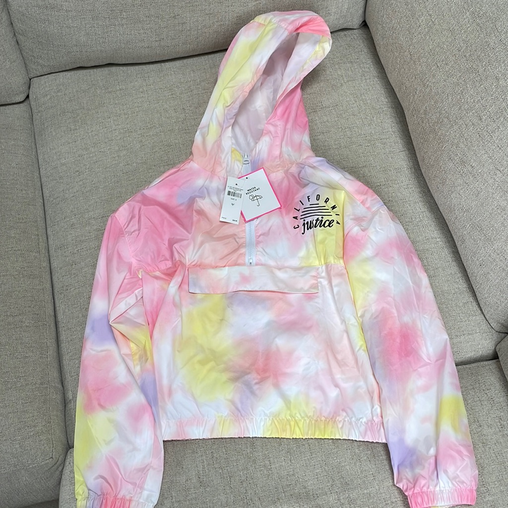Girls Size 8 Justice Windbreaker Nwt